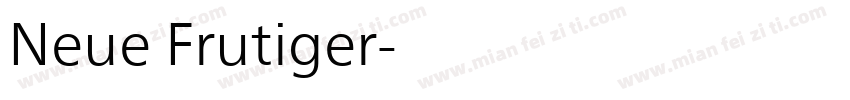 Neue Frutiger字体字体转换